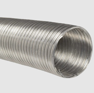 Imperial 7" x 10' Semi-Rigid Aluminum Air Duct Flex Pipe AS-0710-5- Case of 10 Minimum